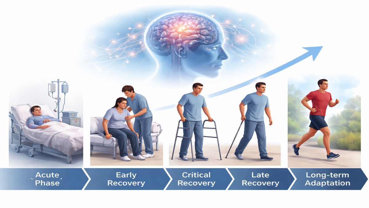How long does paralysis last after a stroke illustrated recovery timeline showing stages of stroke paralysis improvement