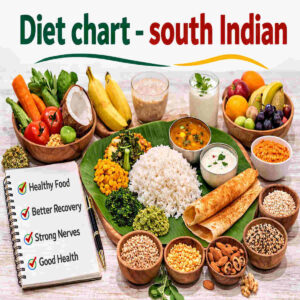diet chart south Indian with traditional healthy foods for balanced nutrition and recovery